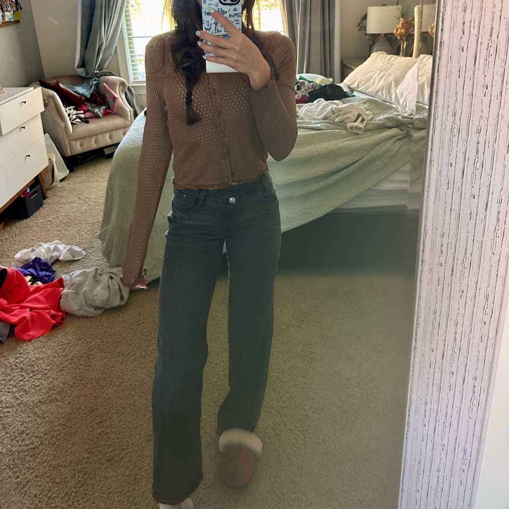 Abercrombie High-Rise Wide Leg Jeans
